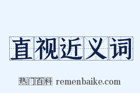 直视近义词是什么意思的图片